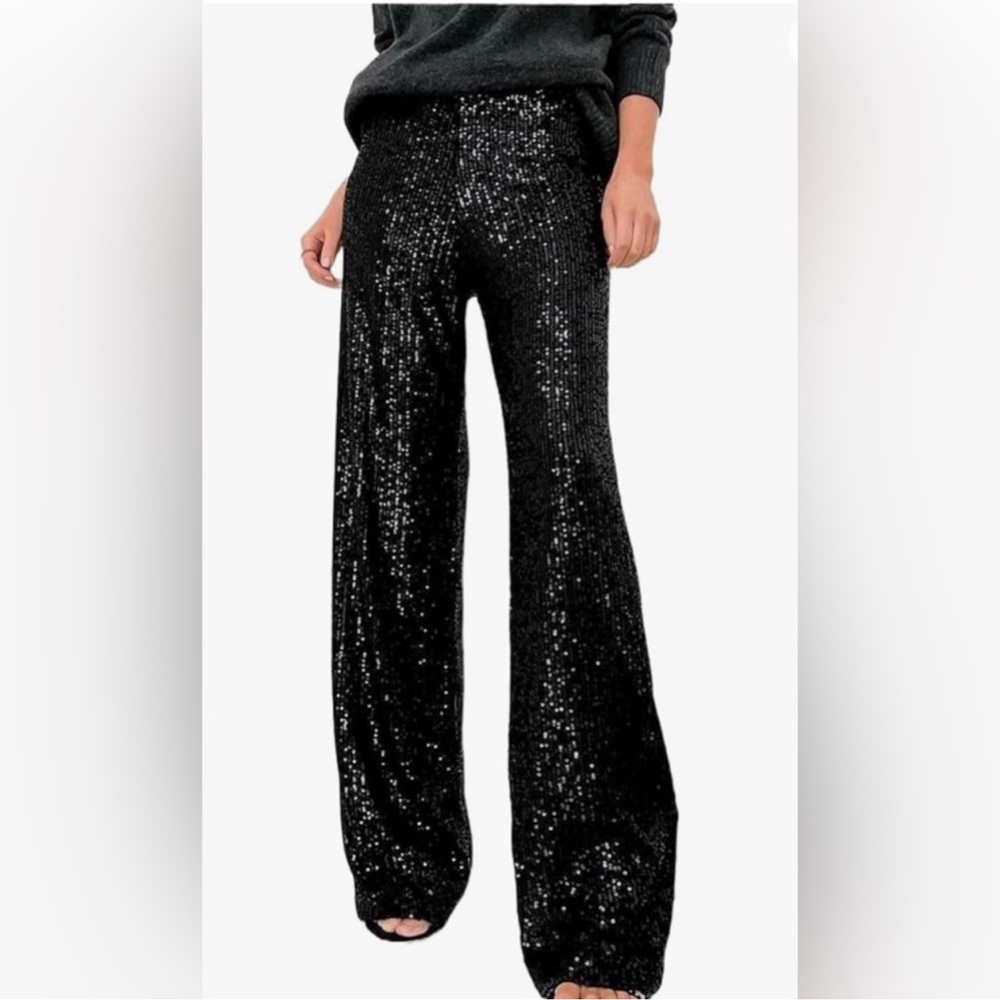 Sequin Trouser Pant Perfect for the upcoming Holidays! NEW - Picture 3 of 13
